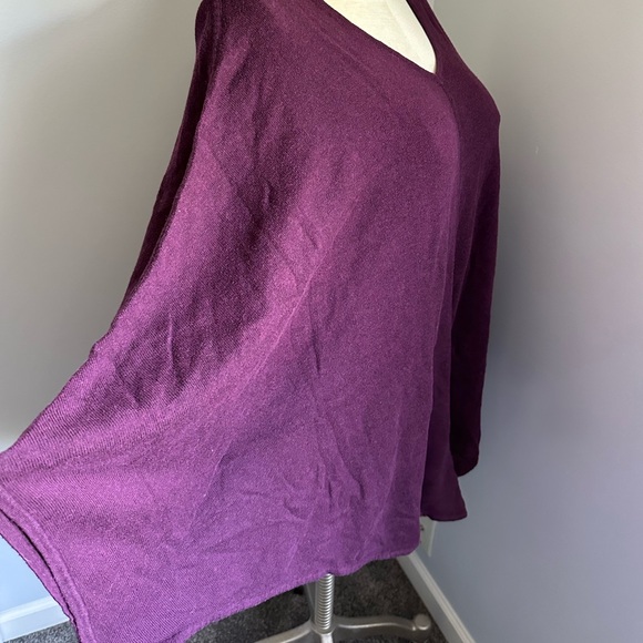 Melissa McCarthy Seven7 Maroon Sweater Cape Size 1x - Picture 5 of 8